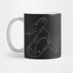 Glitchy Southern Right Whales - Mom and Calf Mug